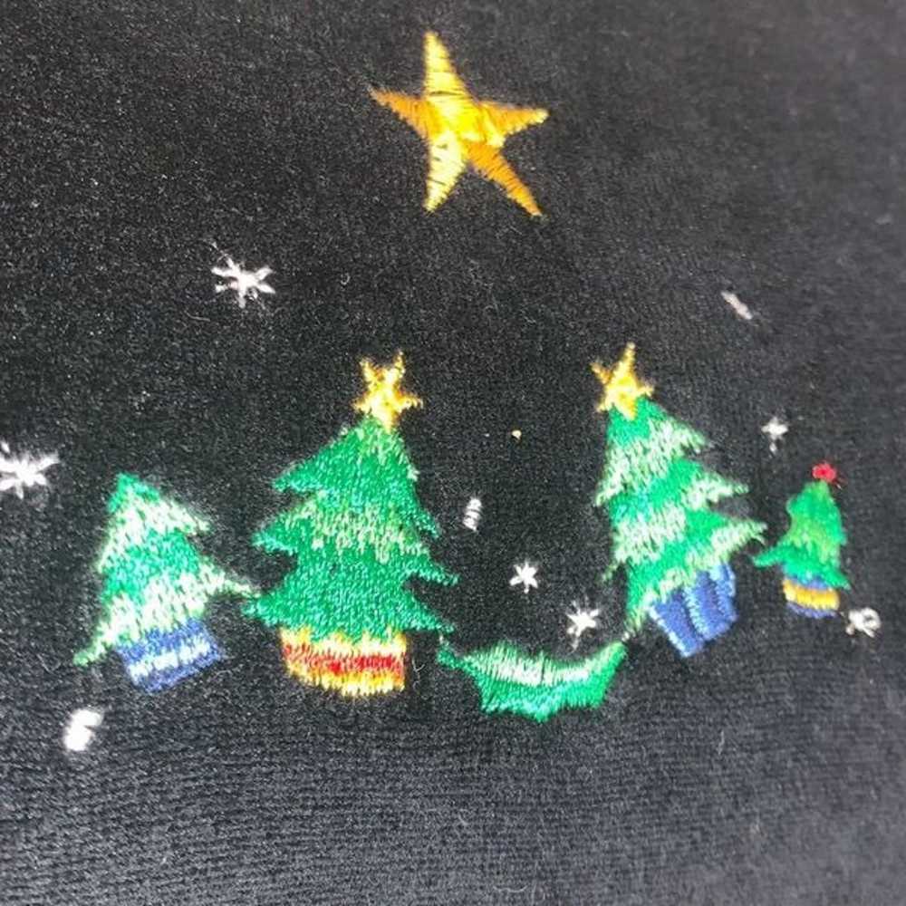 Vintage Black Erika Velvet Embroidered Holiday Ju… - image 4