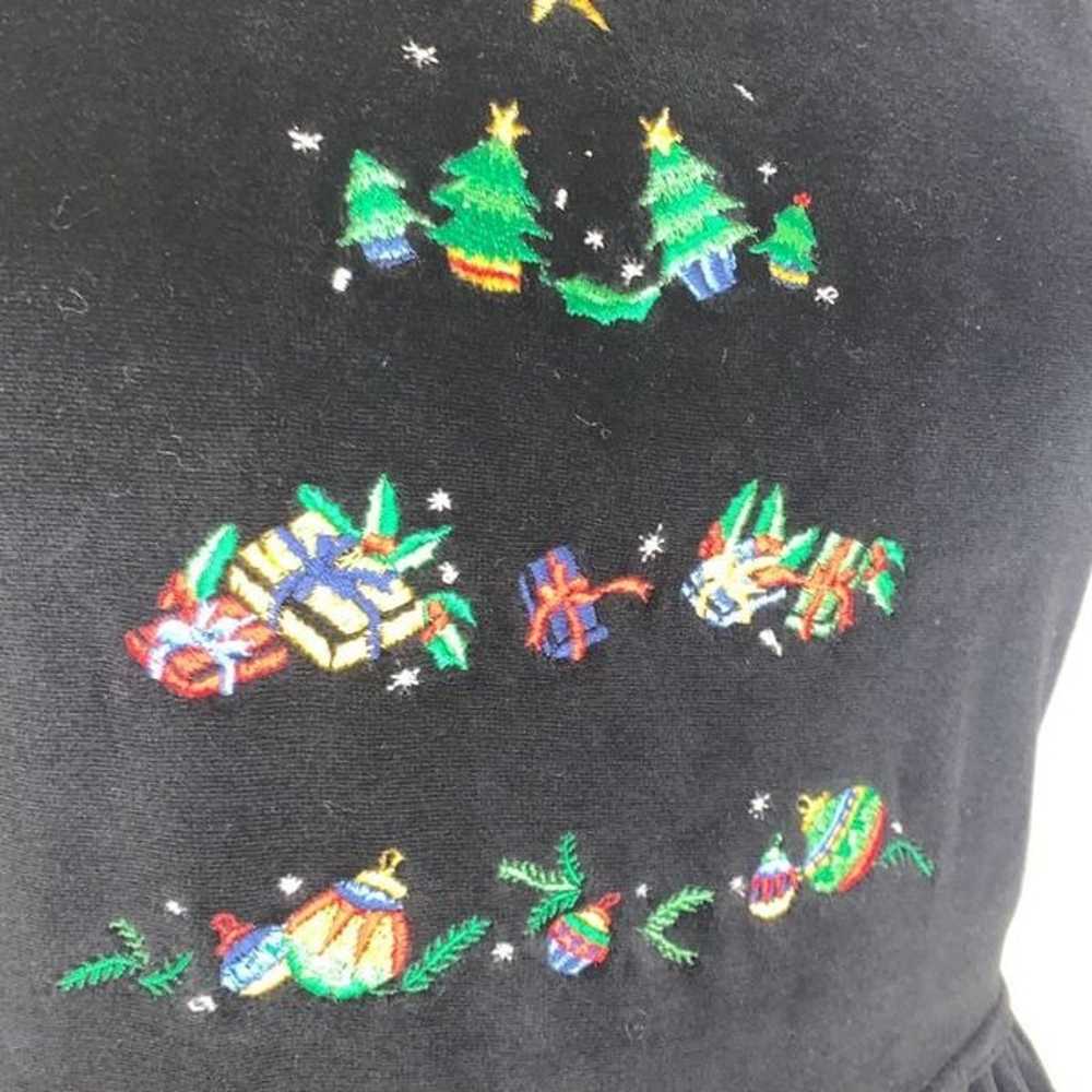 Vintage Black Erika Velvet Embroidered Holiday Ju… - image 5