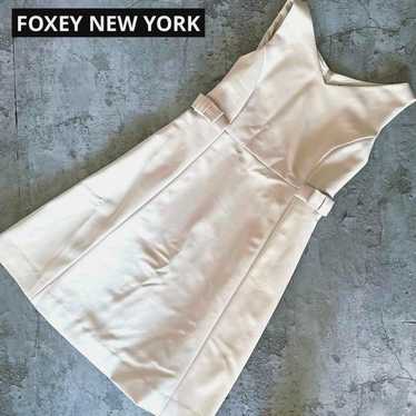 FOXEY NEW YORK Beige Sleeveless Dress with Waist … - image 1