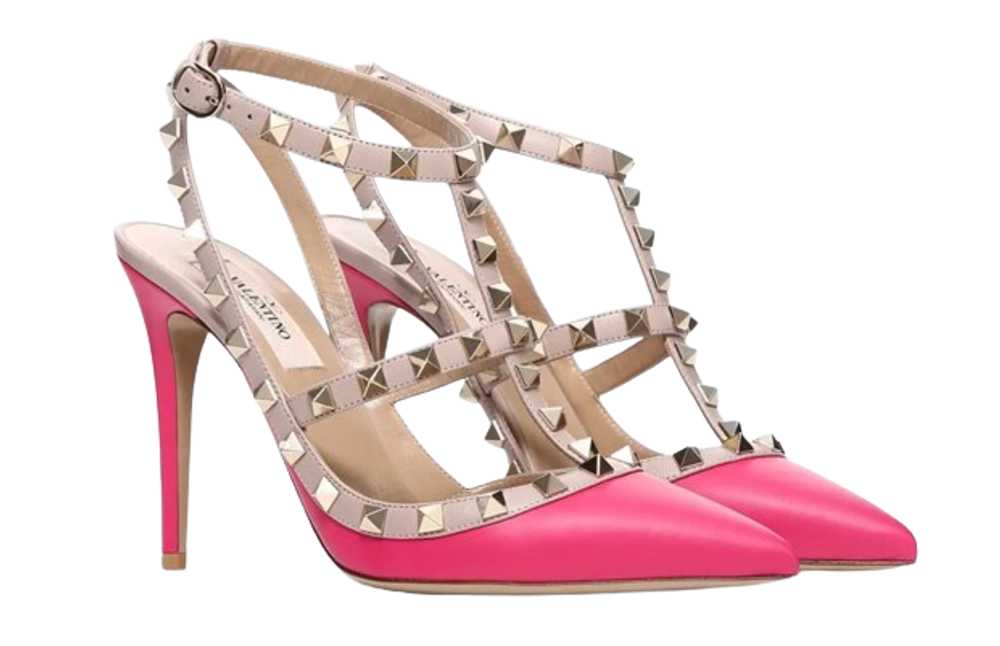 Product Details Valentino Pink Rockstud Heels - image 1