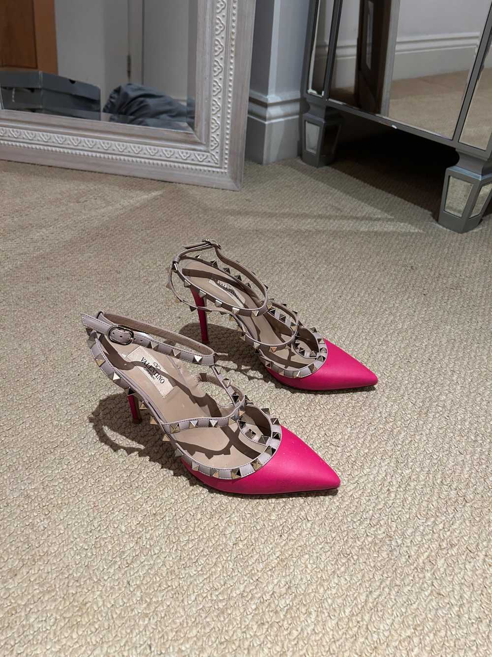 Product Details Valentino Pink Rockstud Heels - image 2