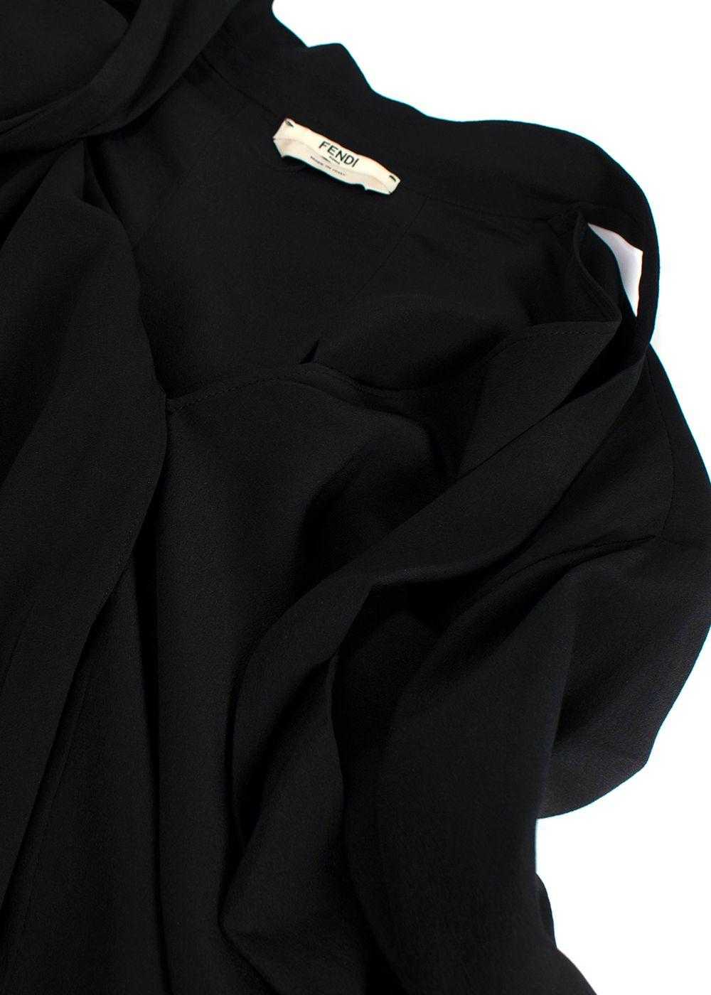 Managed by hewi Fendi Black Silk Blouse with Pear… - image 5