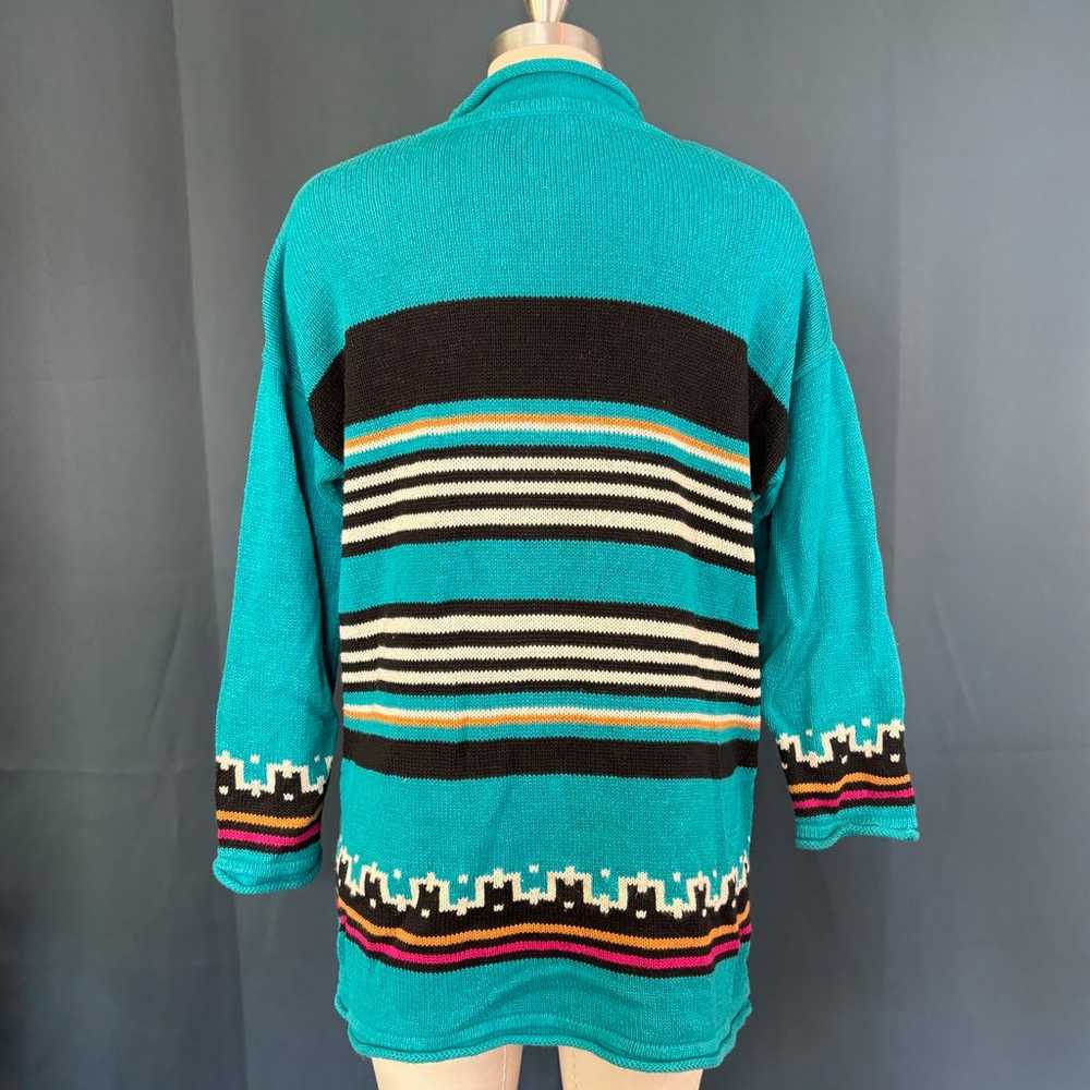 Vintage 80s Carole Little Southwestern Aztec Swea… - image 2