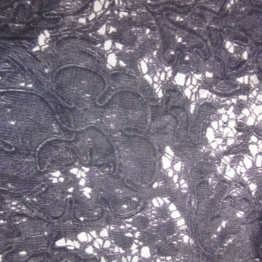 Theory Theory Silk Top Gray Lace Print Size S Ove… - image 10