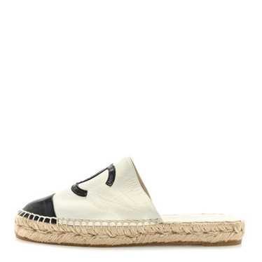 CHANEL Iridescent Goatskin CC Espadrille Mules 36… - image 1