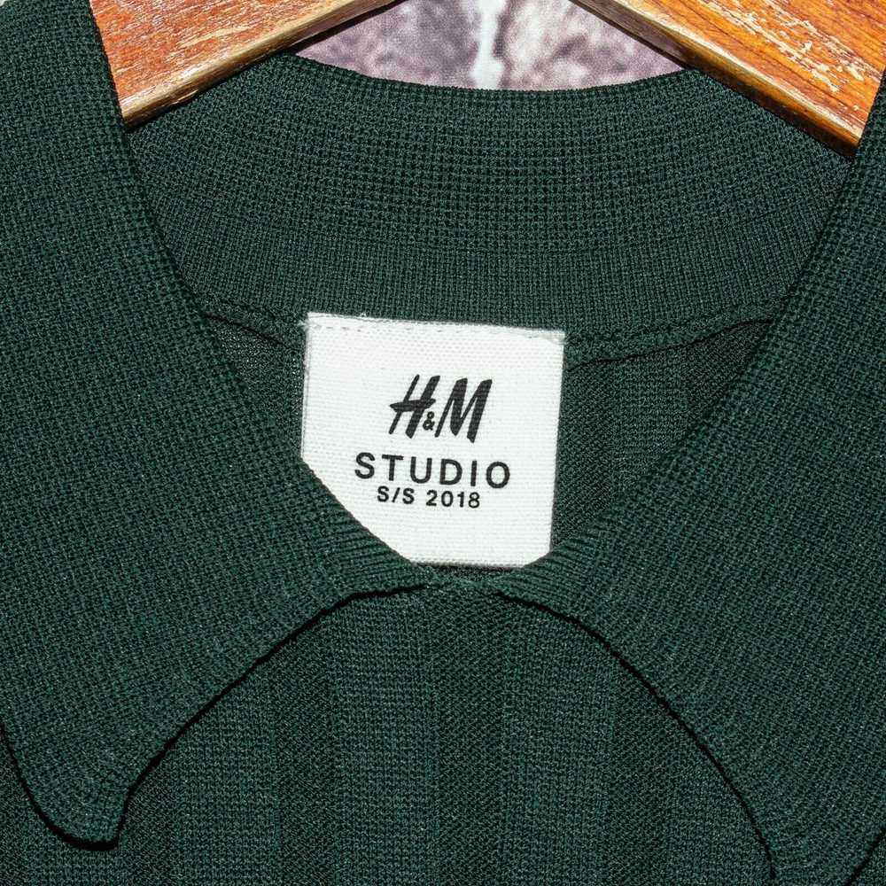 H&M H&M Studio Skinny Ribbed Dress S/S 2018 Green… - image 3