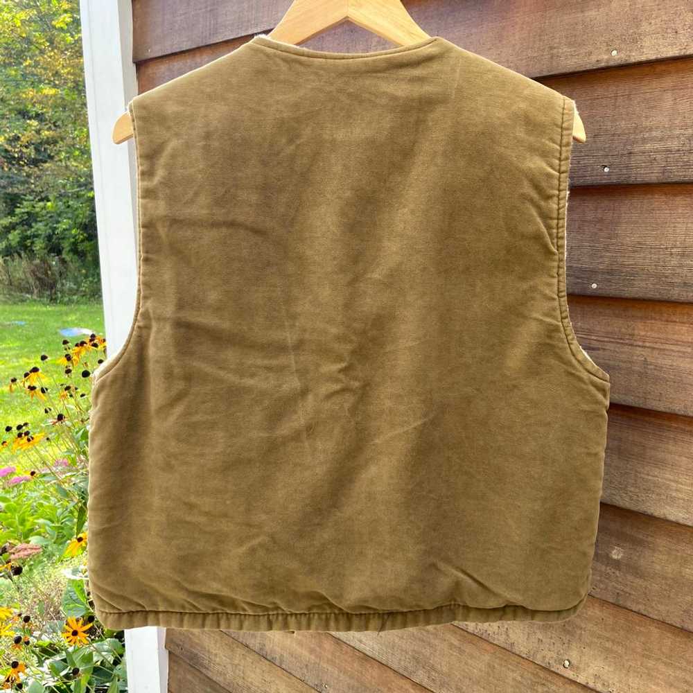 Brand Unknown Vintage Faux Suede and Fleece Vest … - image 2