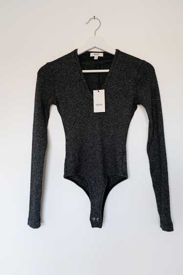 AGOLDE NWT Tavi Thong Bodysuit—Salt & Pepper (S) |