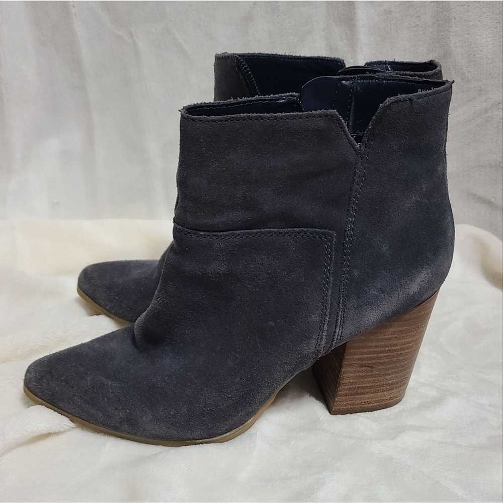 Nine West Nine West Gray Suede Chunky Heel Boots … - image 4