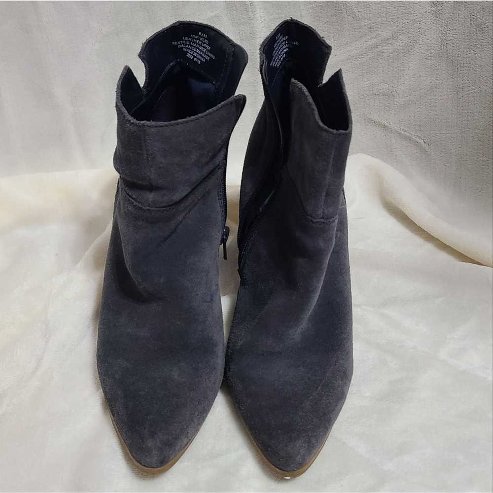 Nine West Nine West Gray Suede Chunky Heel Boots … - image 5