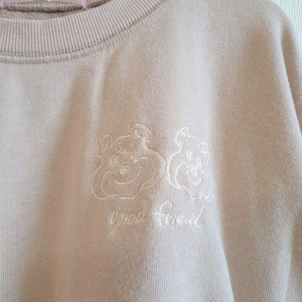 Nice Clap Bear Embroidery Long Sleeve Sweatshirt … - image 5