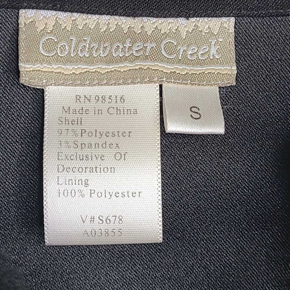 Coldwater Creek Womens SZ S Black Embroidered Flo… - image 9