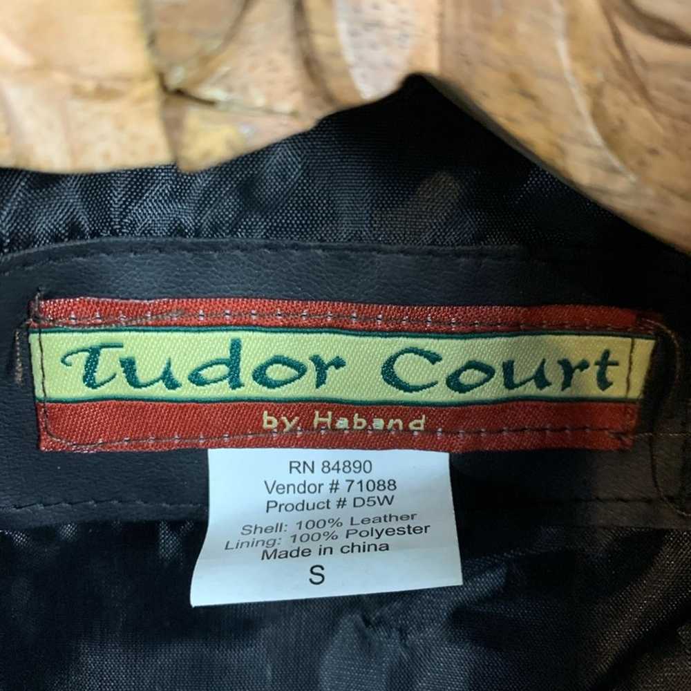 Vintage Black Patchwork Leather Jacket Small 90s - image 5