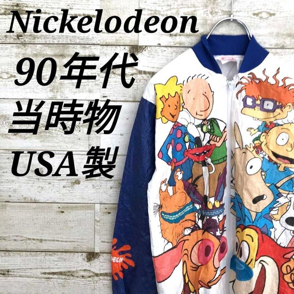 【k7183】Vintage Nickelodeon 90s Tyvek Paper Jacket… - image 1