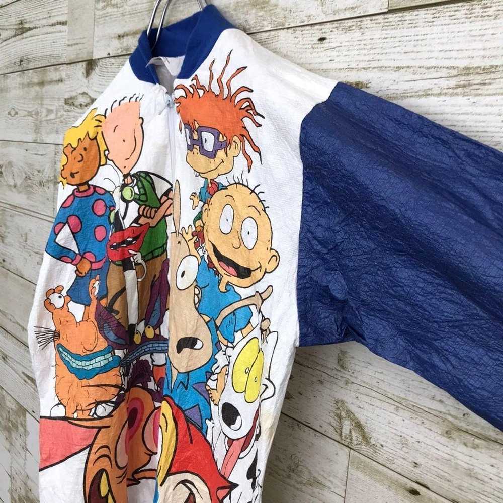 【k7183】Vintage Nickelodeon 90s Tyvek Paper Jacket… - image 4