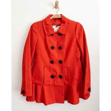 Kate Spade New York Red Simonne Peplum Poppy Coat - image 1