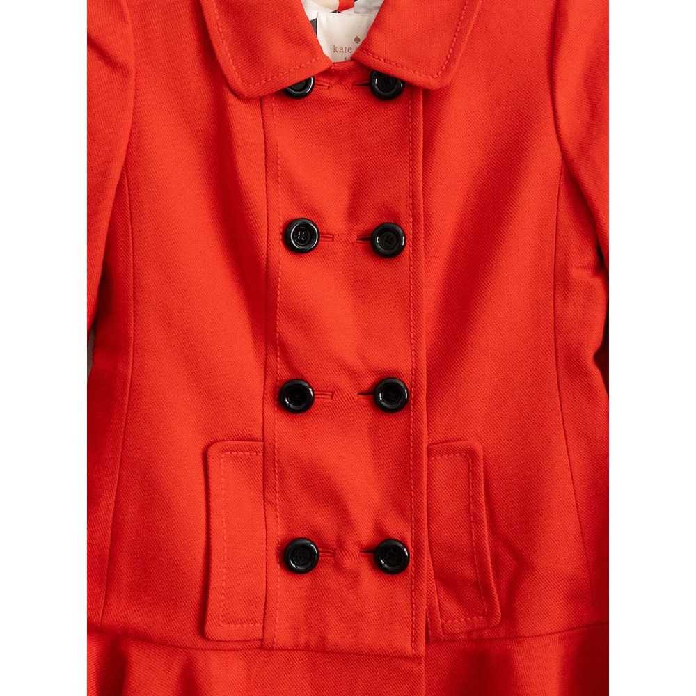 Kate Spade New York Red Simonne Peplum Poppy Coat - image 4