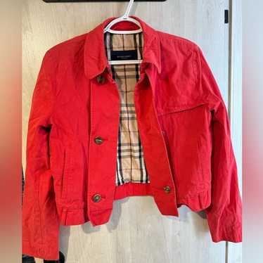 Vintage Burberry Red Cotton Jacket