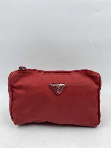 Authentic Prada Red Nylon Vela Cosmetic Bag