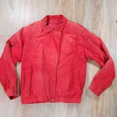 ️️Vintage Authentic Imports Inc Red Leather Jacket