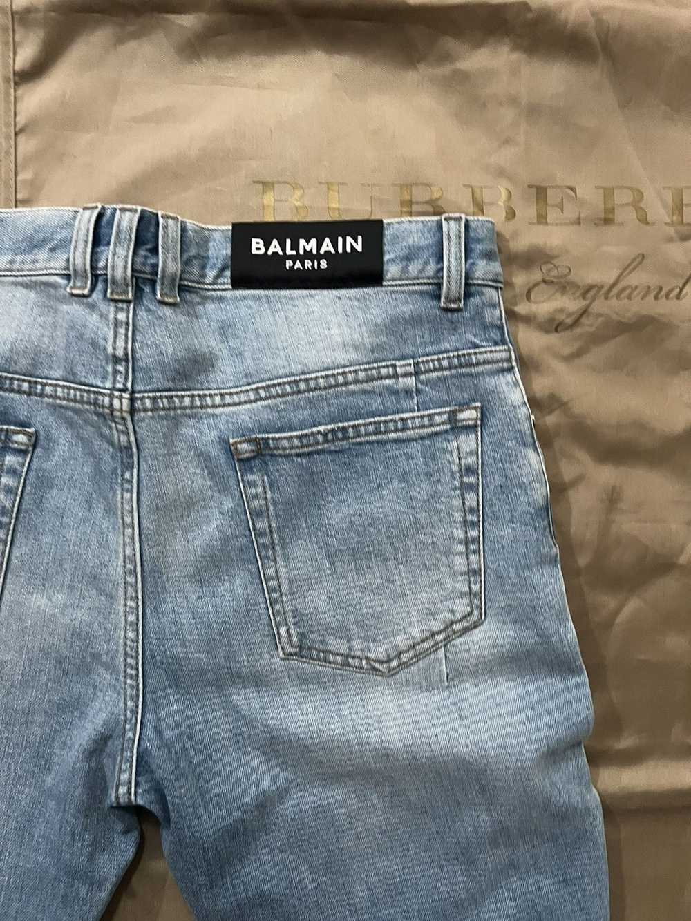 Balmain Balmain Ribbed Patch Slim Jeans 'Bleu Jea… - image 7