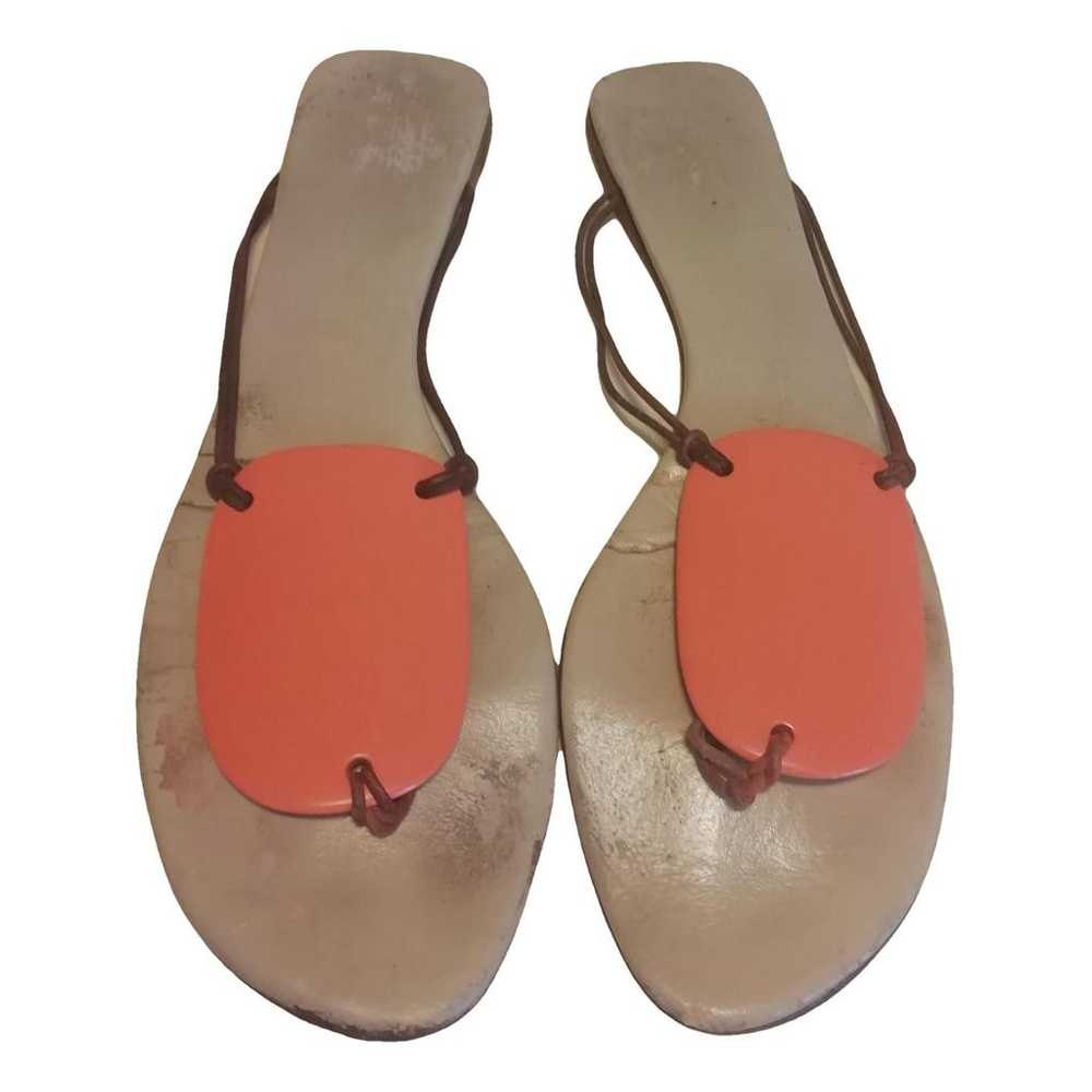 Hermès Leather flip flops - image 1