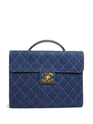 CHANEL Pre-Owned 1997 CC diamond-quilted briefcas… - image 1