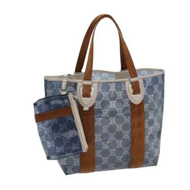 Celine CELINE Paris Macadam Canvas Tote Bag Vinyl… - image 1