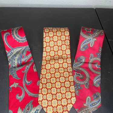 3 Christian Dior Neck Tie Lot  Vintage All Silk - image 1