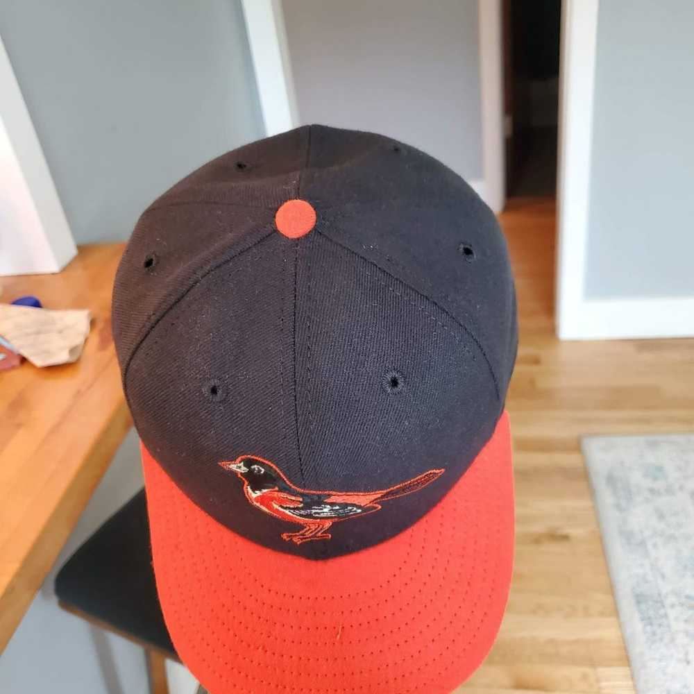 Vintage Orioles fitted hat 7 3/8 - image 3