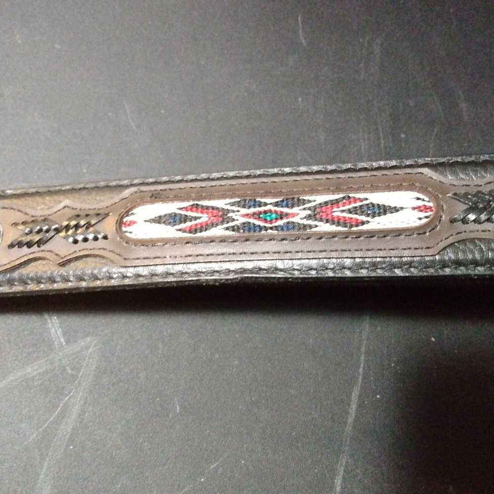 Vintage Handmade southwestern belt - image 3