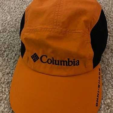 Columbia Vintage Running Hat Black Orange NOS One… - image 1