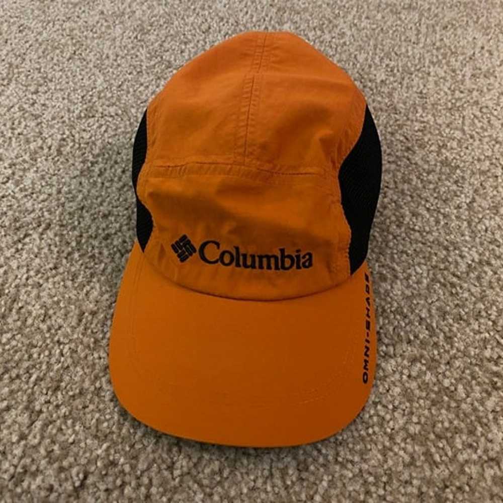 Columbia Vintage Running Hat Black Orange NOS One… - image 2