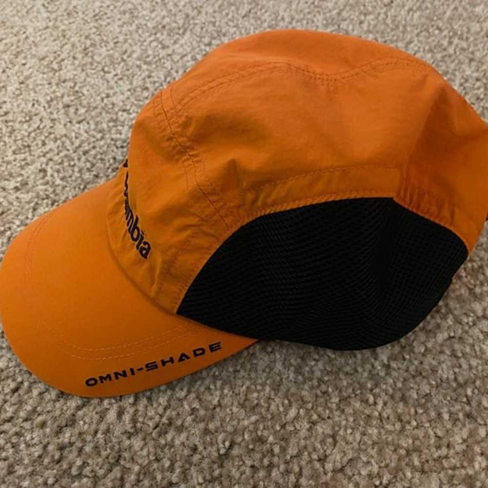 Columbia Vintage Running Hat Black Orange NOS One… - image 3