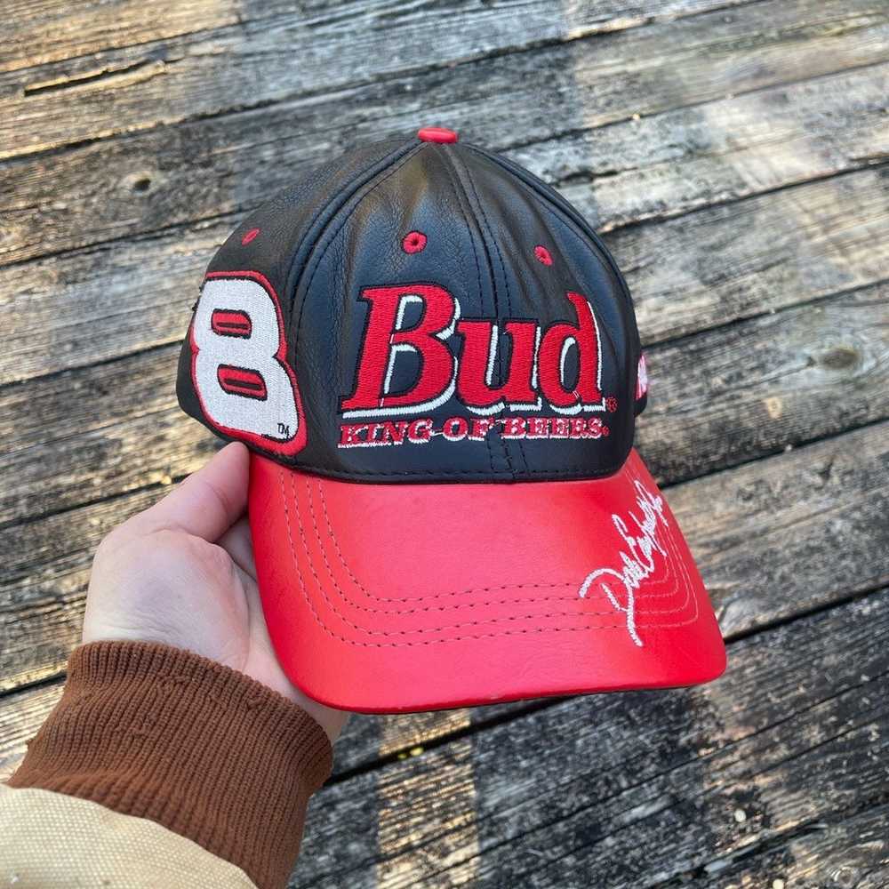 Vintage Budweiser Dale Earnhardt Jr Leather Nasca… - image 1