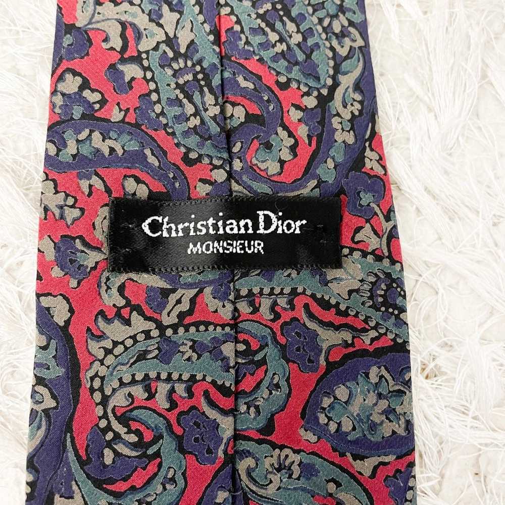 Vintage Christian Dior Silk Paisley Tie - image 2