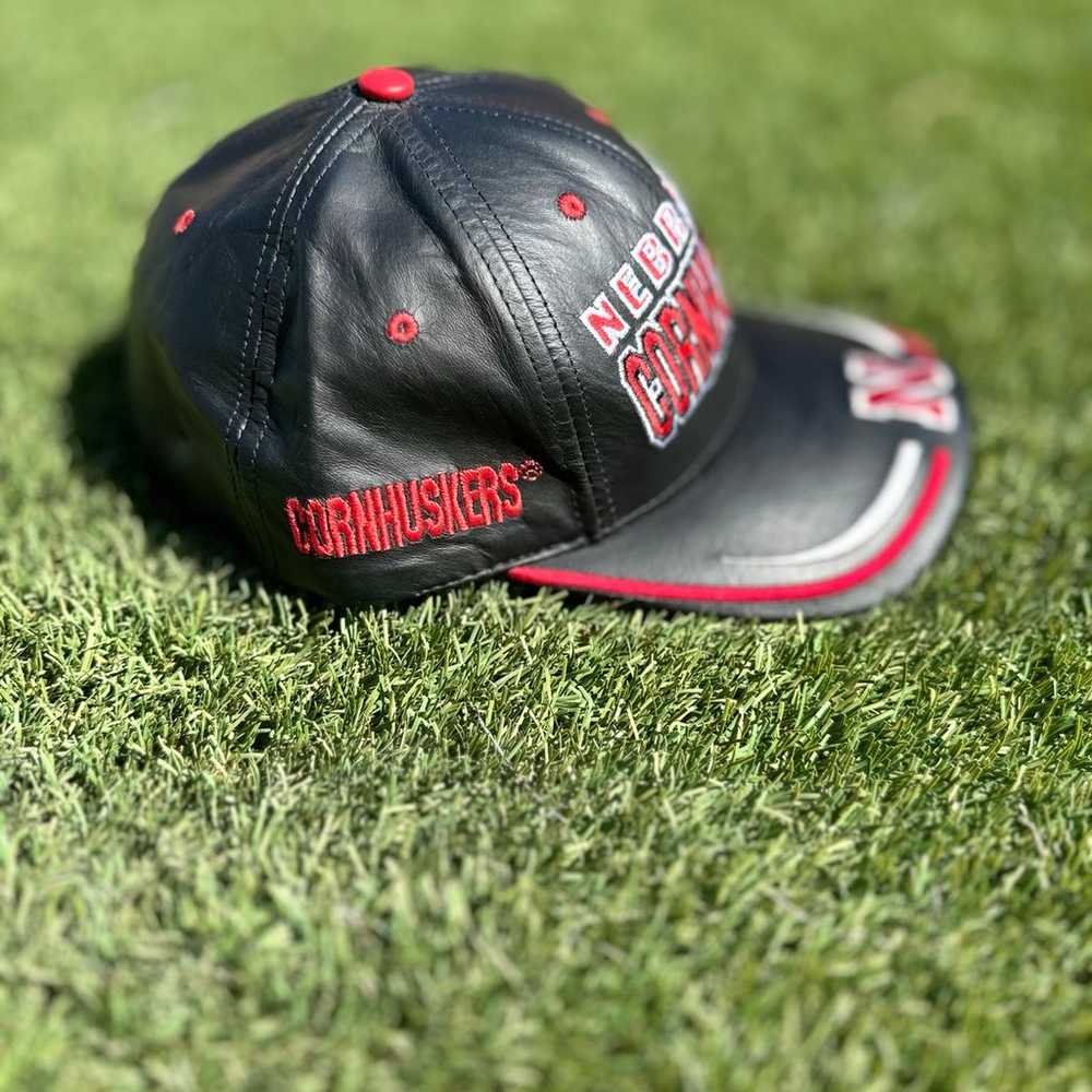 Nebraska Cornhuskers Vintage Leather Hat - image 2