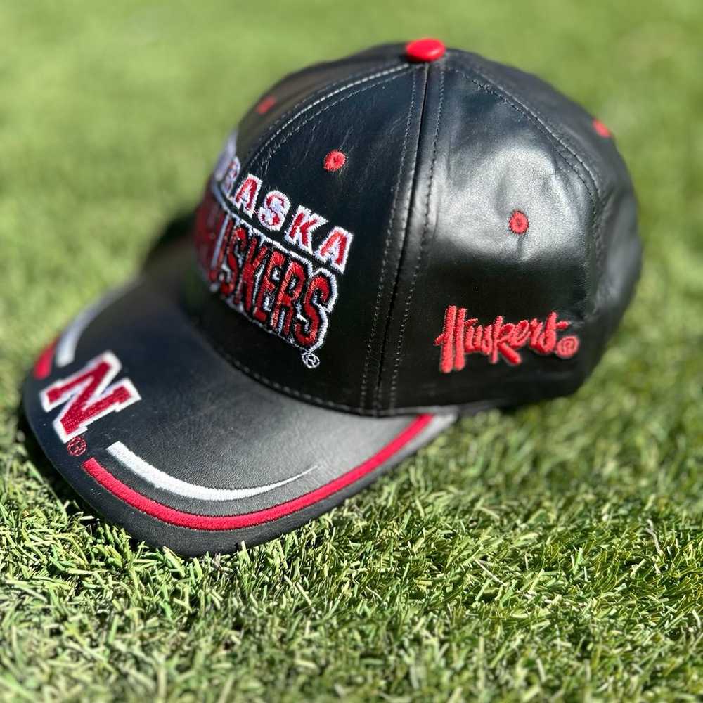 Nebraska Cornhuskers Vintage Leather Hat - image 3