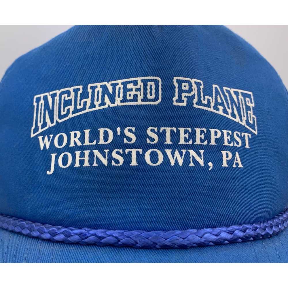 Vintage Johnstown Inclined Plane PA SnapBack blue… - image 2