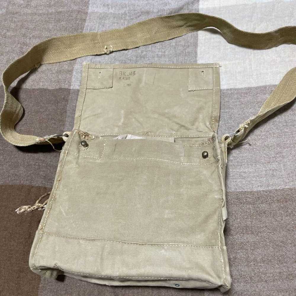 vintage British Army gas mask bag - image 3