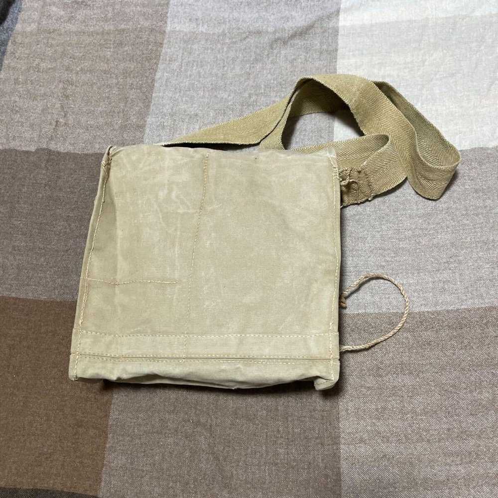 vintage British Army gas mask bag - image 4