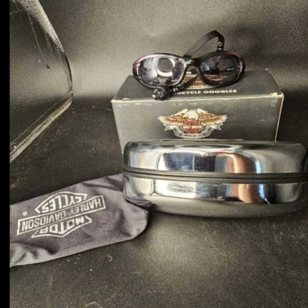 Vintage Harley Davidson motorcycle goggles - image 3