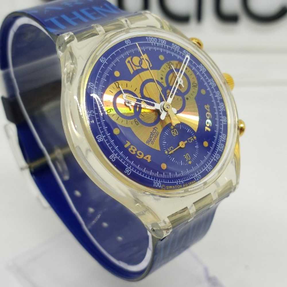 VINTAGE 1994 Swatch Chrono SCZ101 "IOC 100 Years"… - image 3