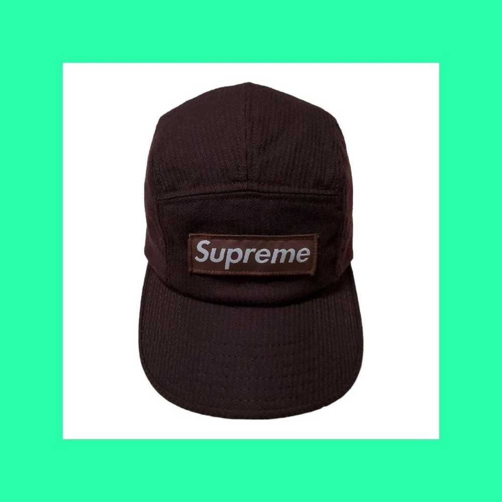 Supreme Wool Herringbone Camp Cap BRN1 - image 1