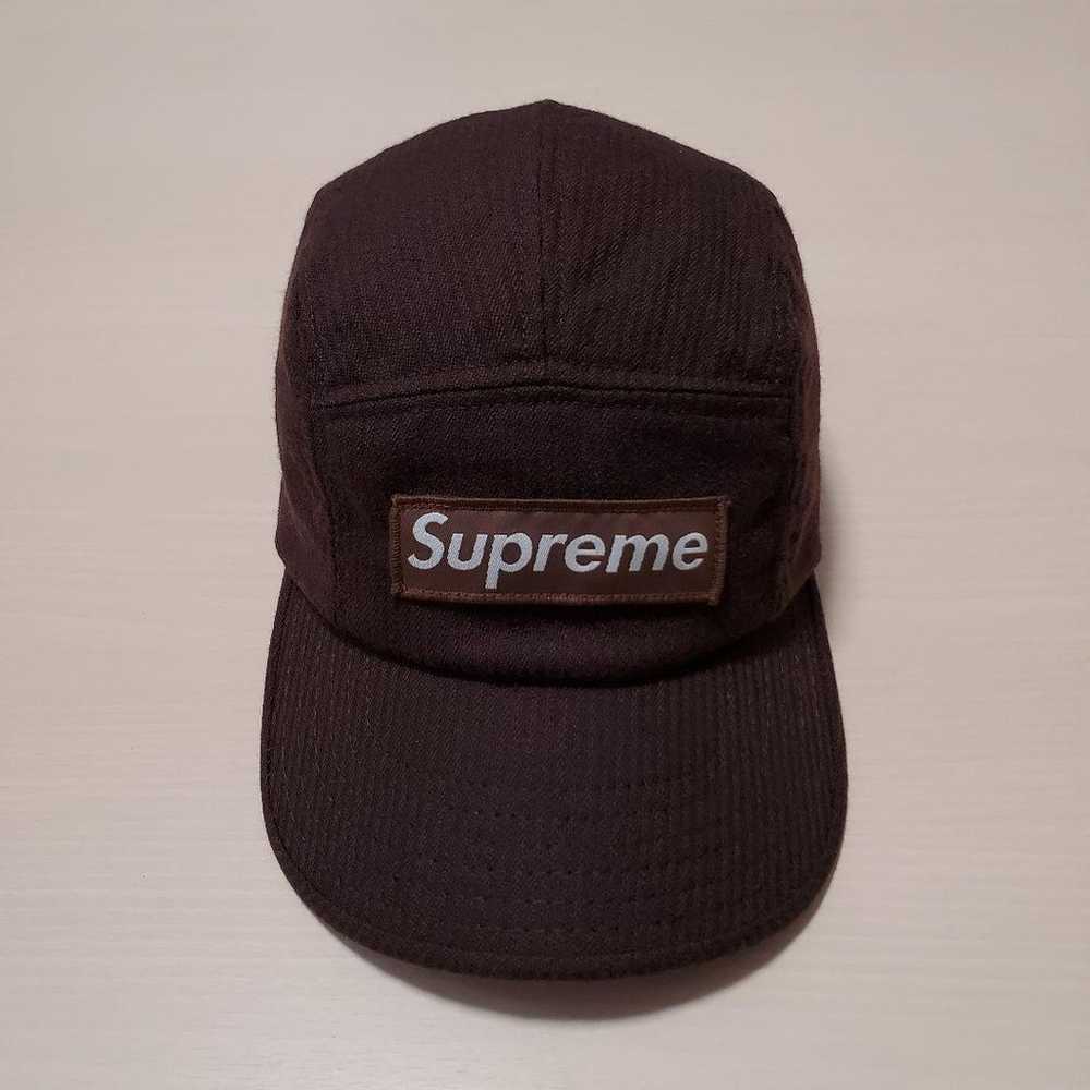 Supreme Wool Herringbone Camp Cap BRN1 - image 2