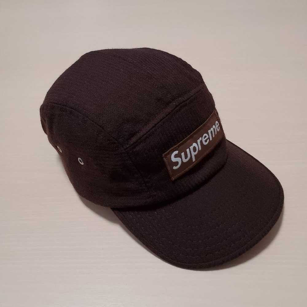 Supreme Wool Herringbone Camp Cap BRN1 - image 3