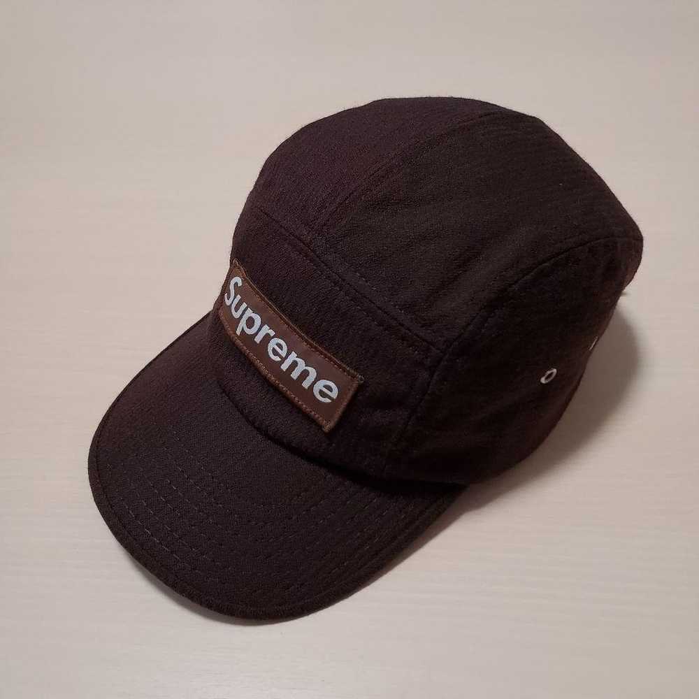 Supreme Wool Herringbone Camp Cap BRN1 - image 4