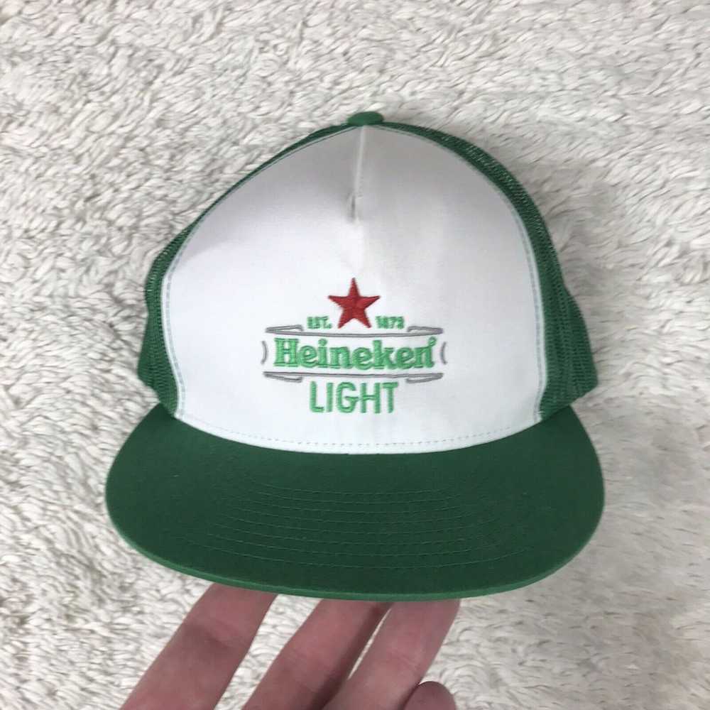 Vintage Heineken Beer Trucker Hat Snapback Mesh G… - image 1