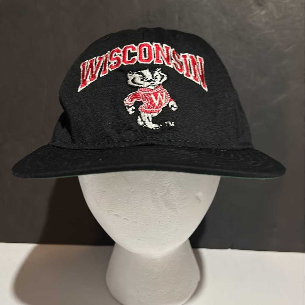 Vintage 1990s Wisconsin Badgers SnapBack Hat NCAA - image 1