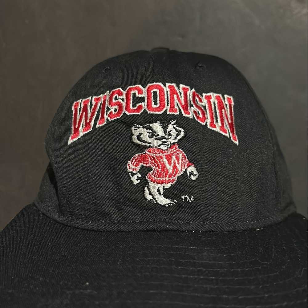 Vintage 1990s Wisconsin Badgers SnapBack Hat NCAA - image 2